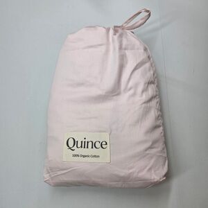 QUINCE Luxury Organic Sateen Duvet Cover Twin Soft Blush 3569